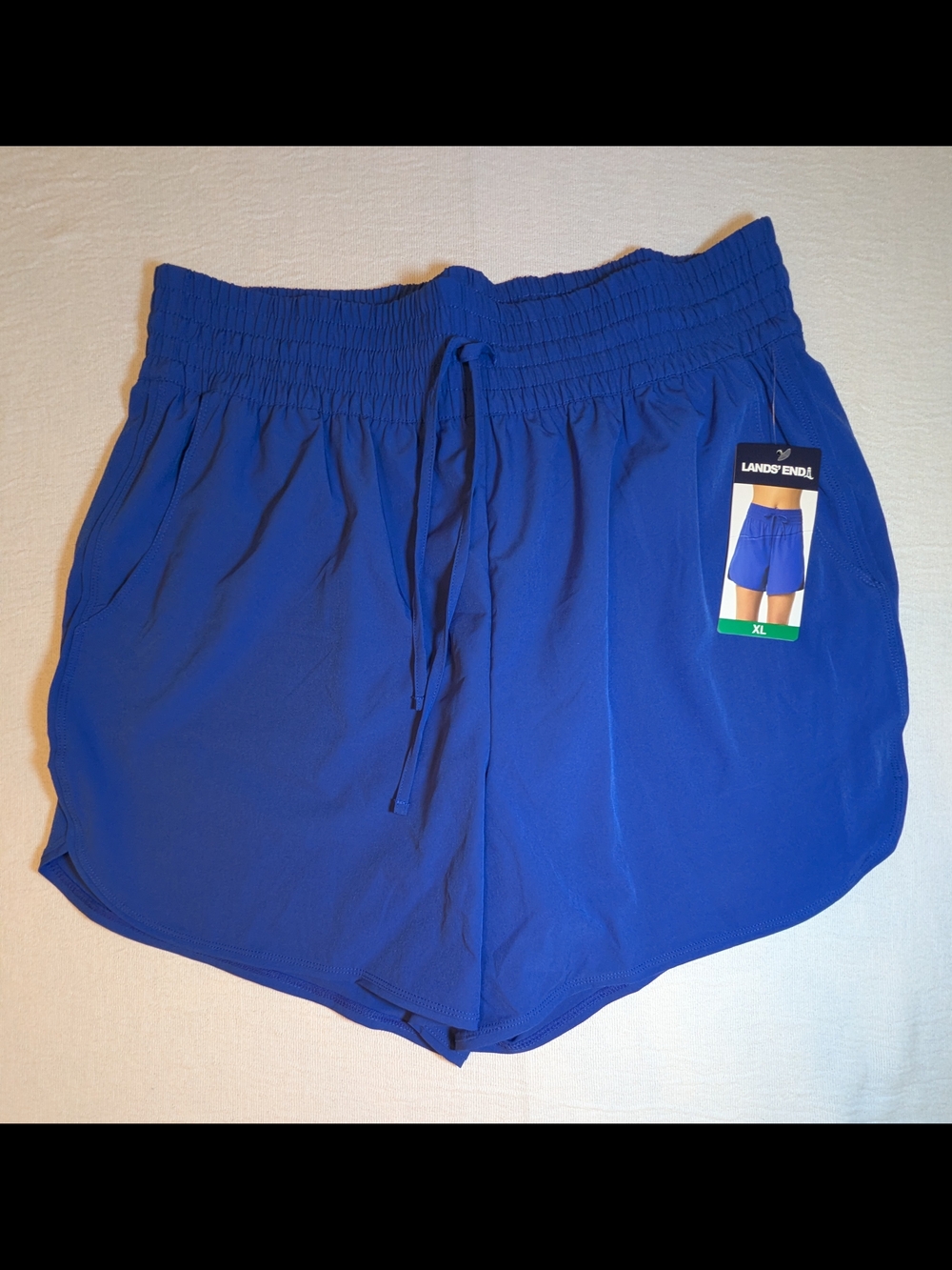 Lands' End Women's Electric Cobalt Blue Swim Coverup Shorts